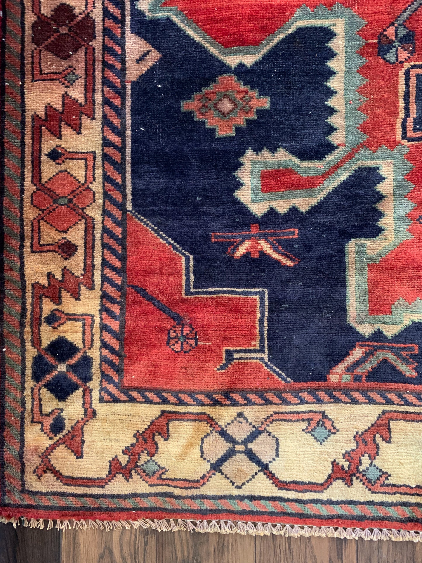 Reserved for Kristen - Vintage Persian Area Rug No. A1161 - 5' x 6.8'