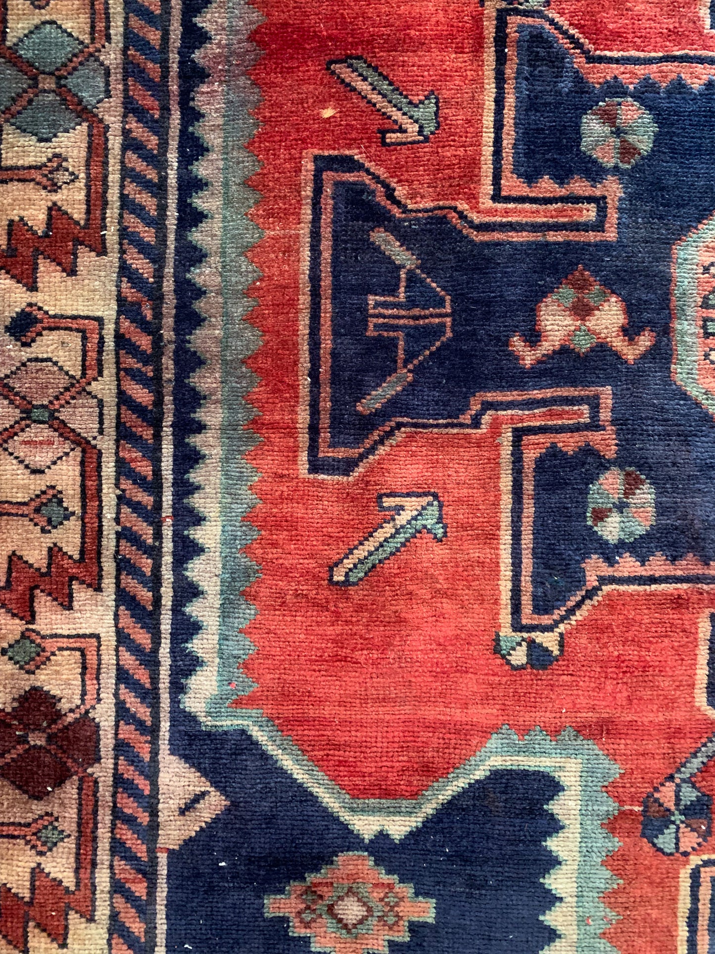 Reserved for Kristen - Vintage Persian Area Rug No. A1161 - 5' x 6.8'