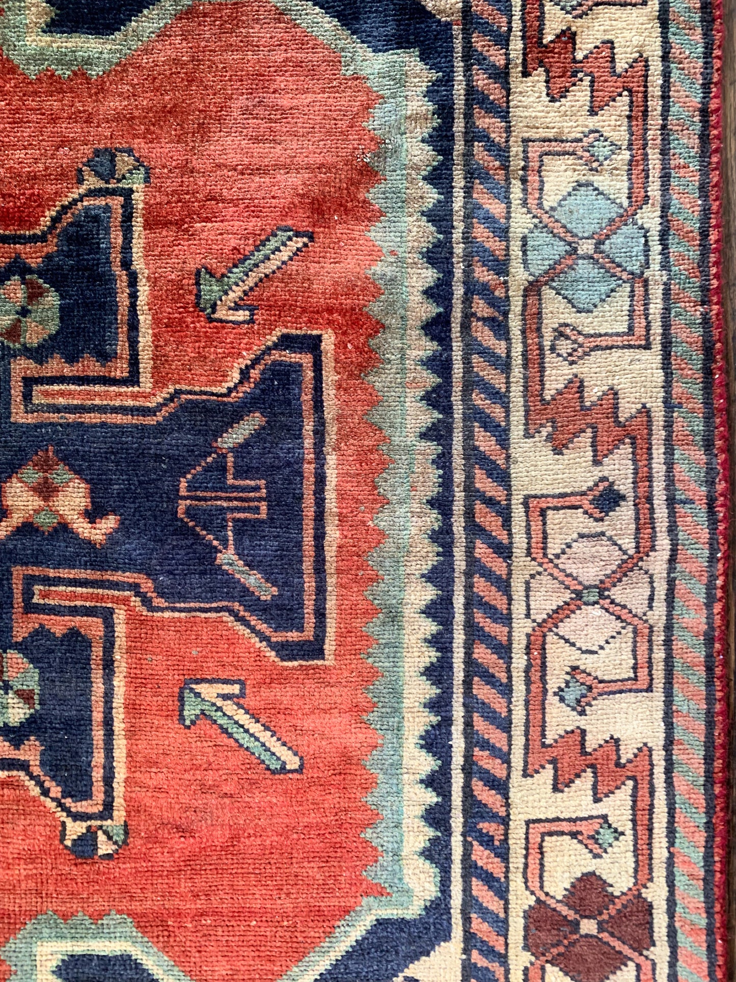 Reserved for Kristen - Vintage Persian Area Rug No. A1161 - 5' x 6.8'