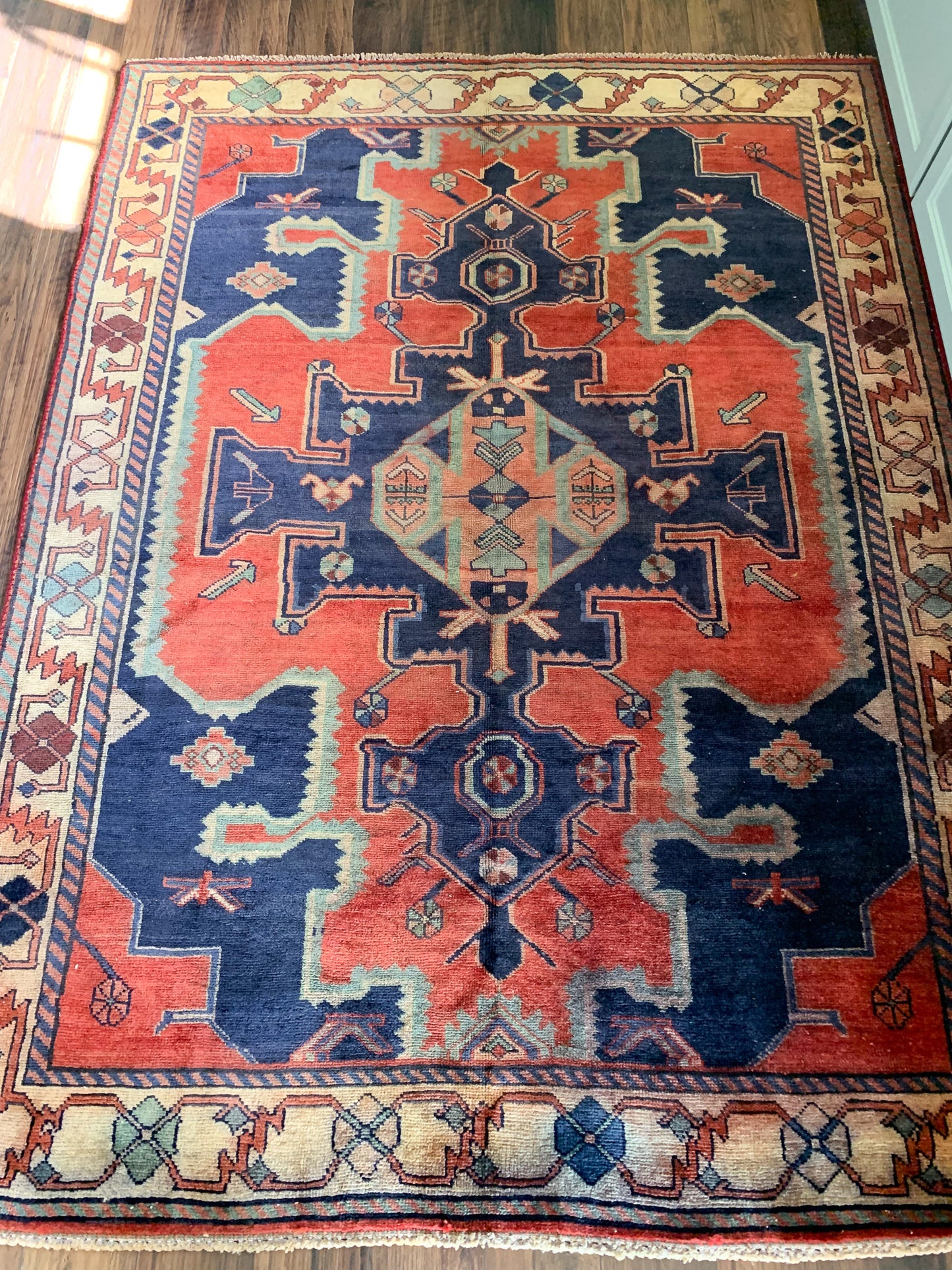 Reserved for Kristen - Vintage Persian Area Rug No. A1161 - 5' x 6.8'