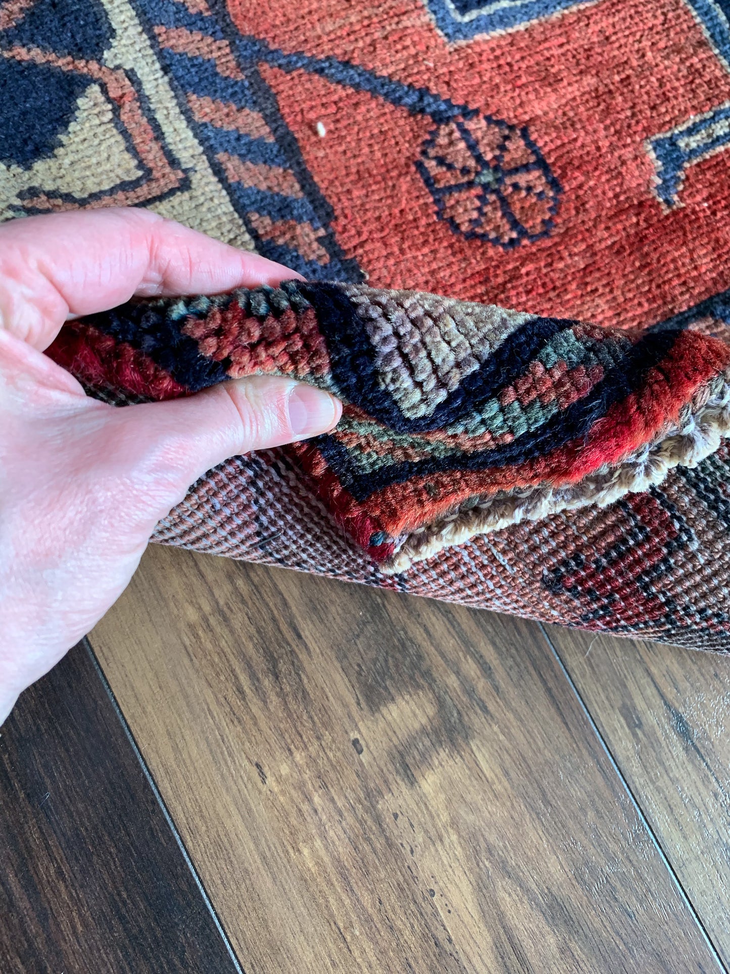 Reserved for Kristen - Vintage Persian Area Rug No. A1161 - 5' x 6.8'