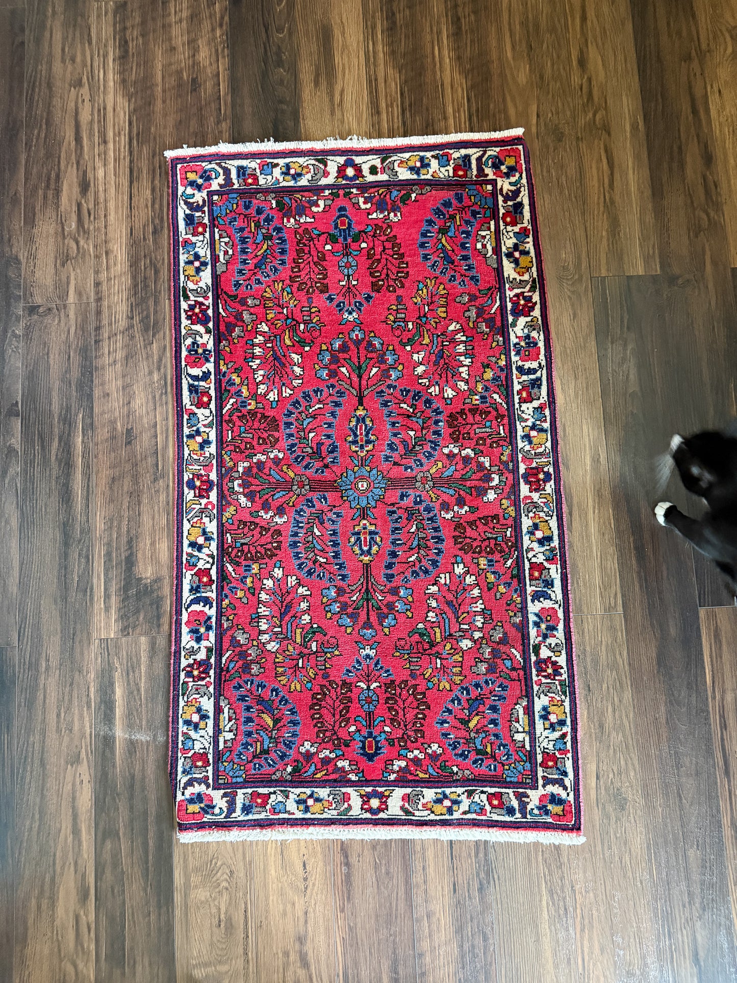 Vintage Sarouk Area Rug No. A1243 - 2.4'x4.4'