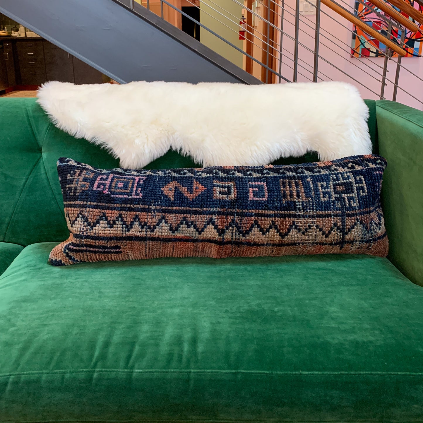 Turkish Rug Pillow Cover 12"x36" - No. P370