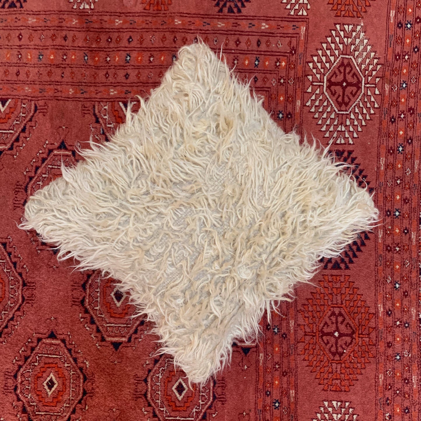 Turkish Tulu Rug Pillow Cover 16"x16" - No. P372