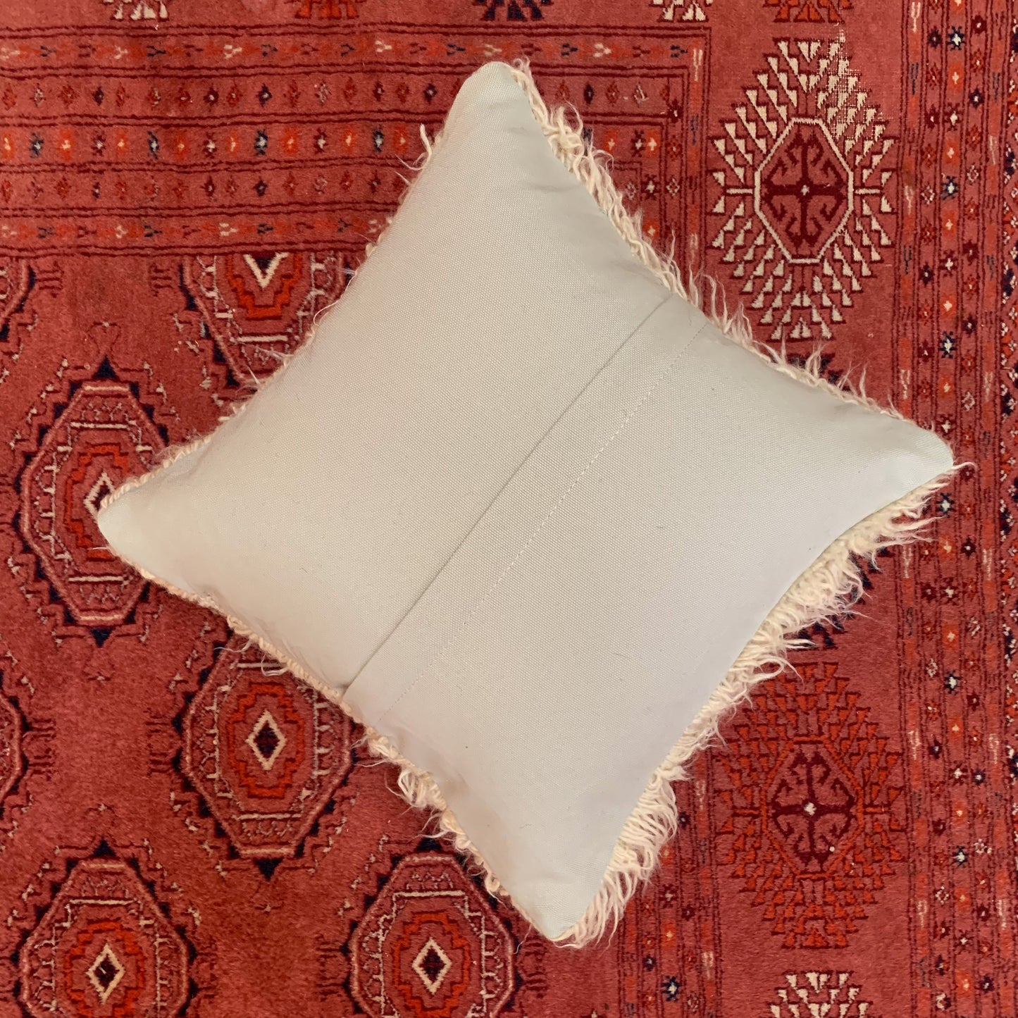 Turkish Tulu Rug Pillow Cover 16"x16" - No. P373