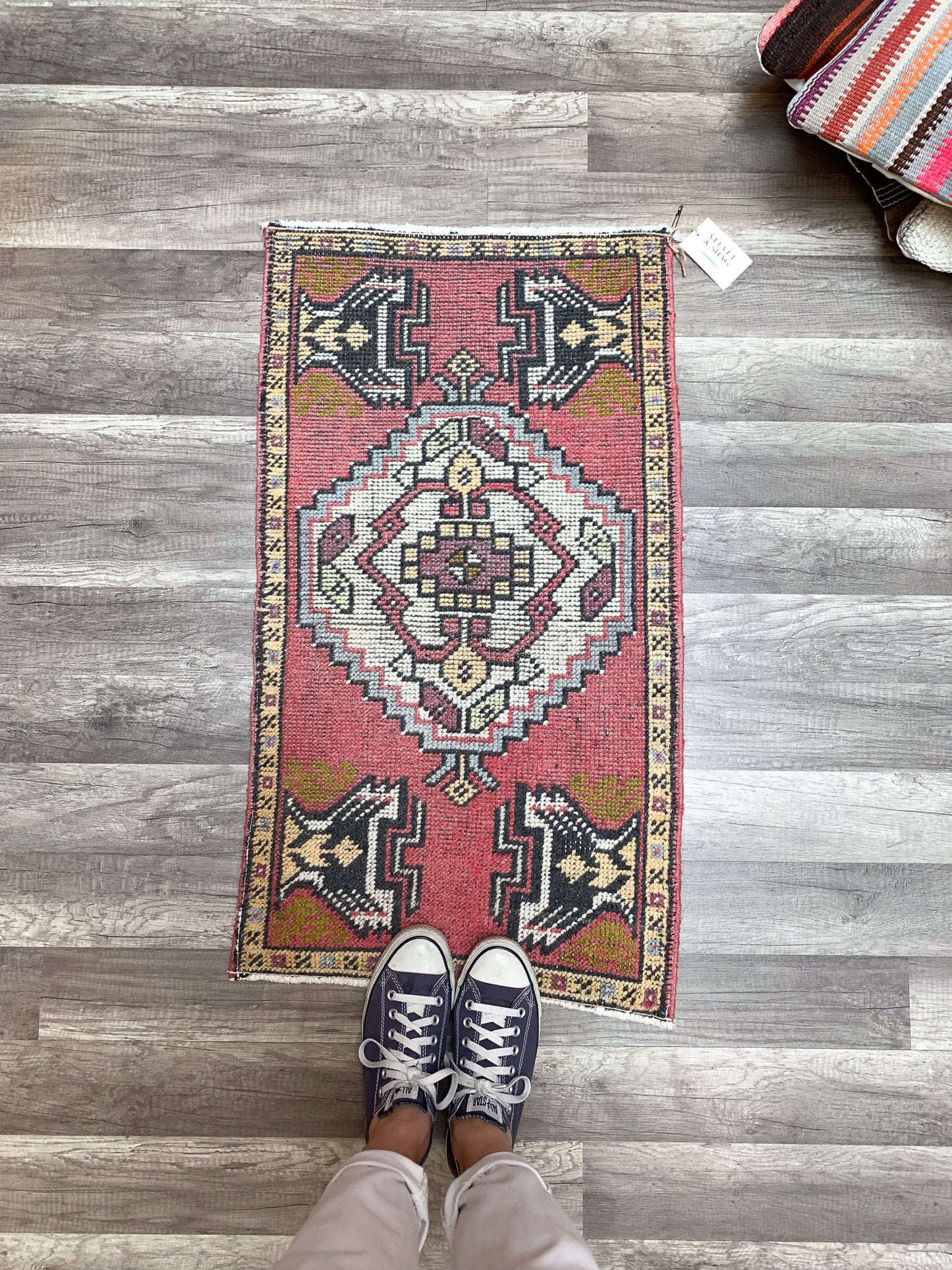 No. 608 - 1.6' x 3.0' Vintage Turkish Mini Rug