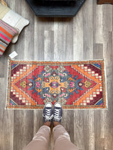 Load image into Gallery viewer, No. 606 - 1.7&#39; x 3.3&#39; Vintage Turkish Mini Rug
