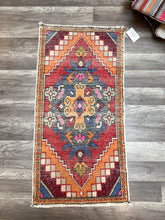 Load image into Gallery viewer, No. 606 - 1.7&#39; x 3.3&#39; Vintage Turkish Mini Rug
