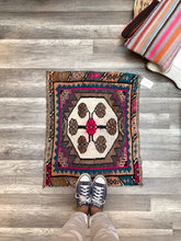 Load image into Gallery viewer, Reserved for Julia - No. 605 - 2.0&#39; x 2.5&#39; Vintage Turkish Mini Rug
