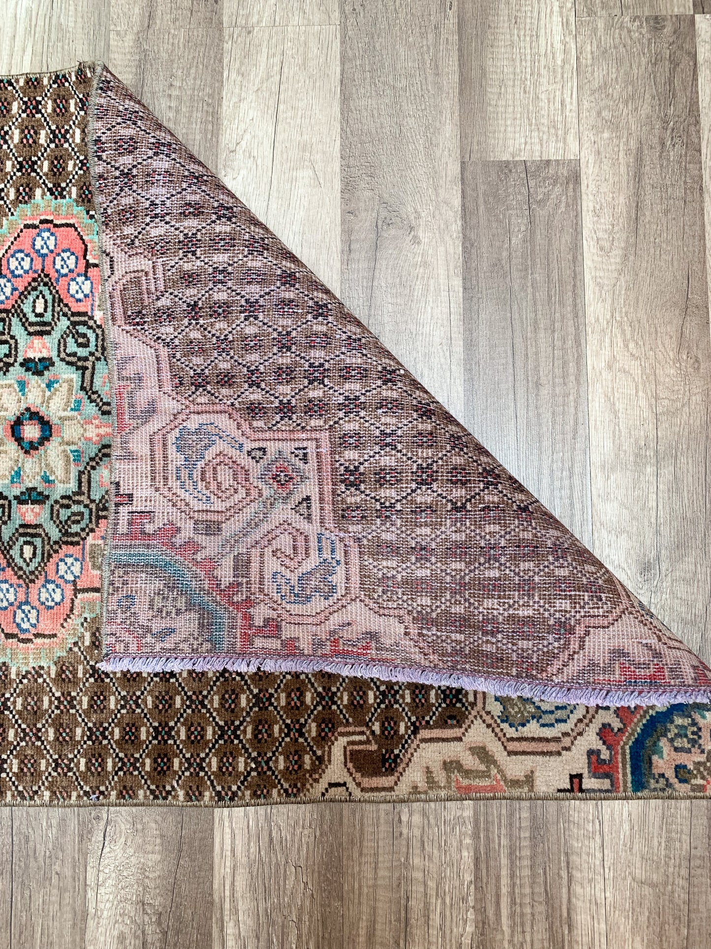 Reserved for Tiffany- Vintage Turkish Mini Rug 2'x3.8' - No. 661