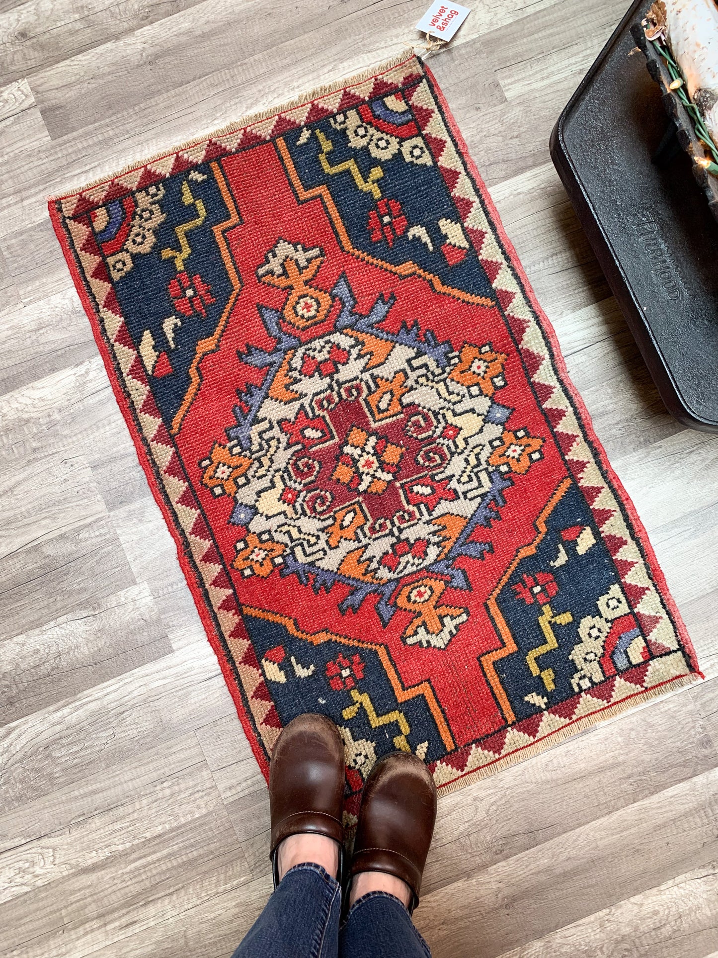 Vintage Turkish Mini Rug 1.9'x3.1' - No. 663