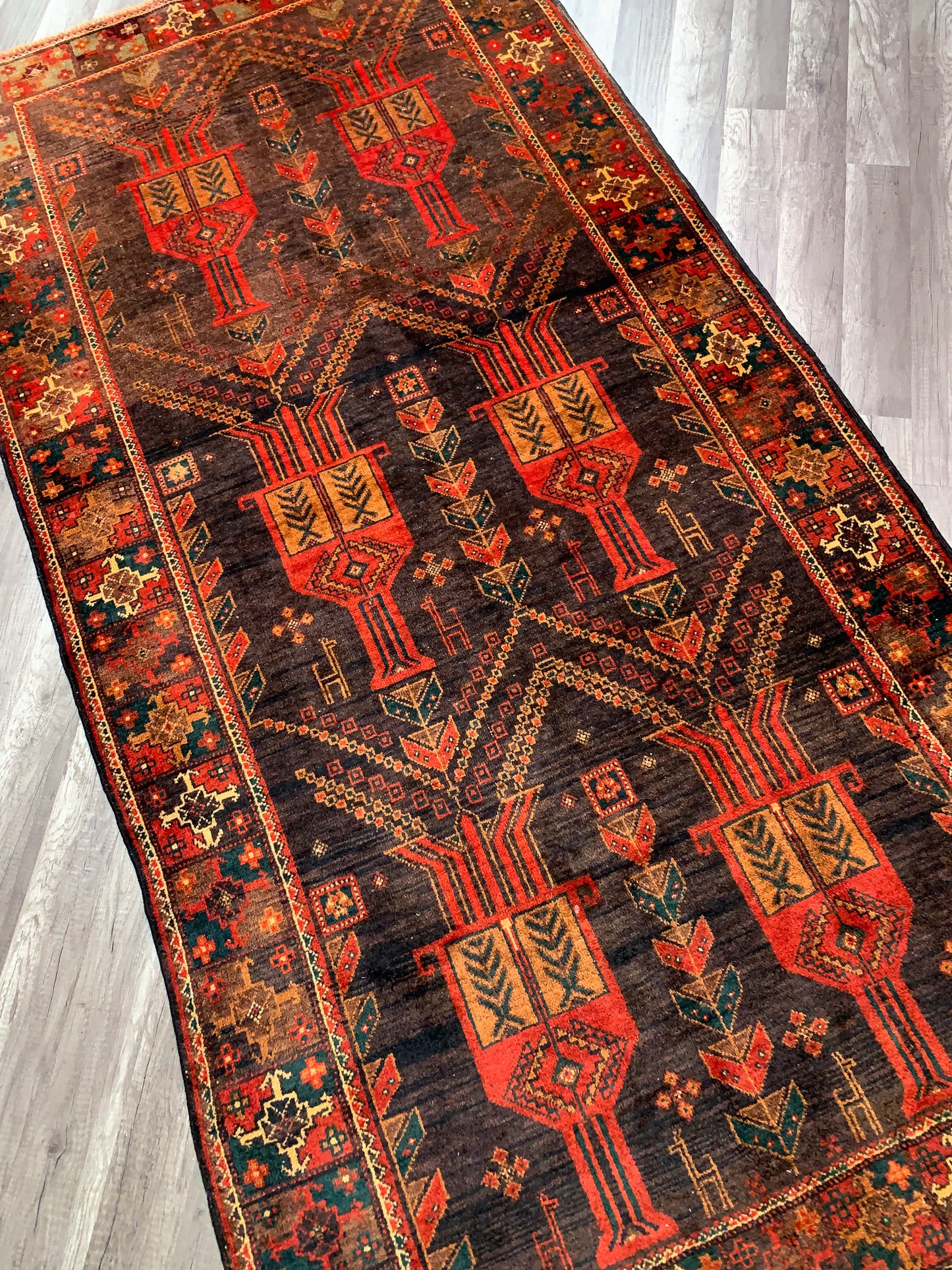 Vintage Persian Area Rug No. A1165 - 4.1' x 7.8'
