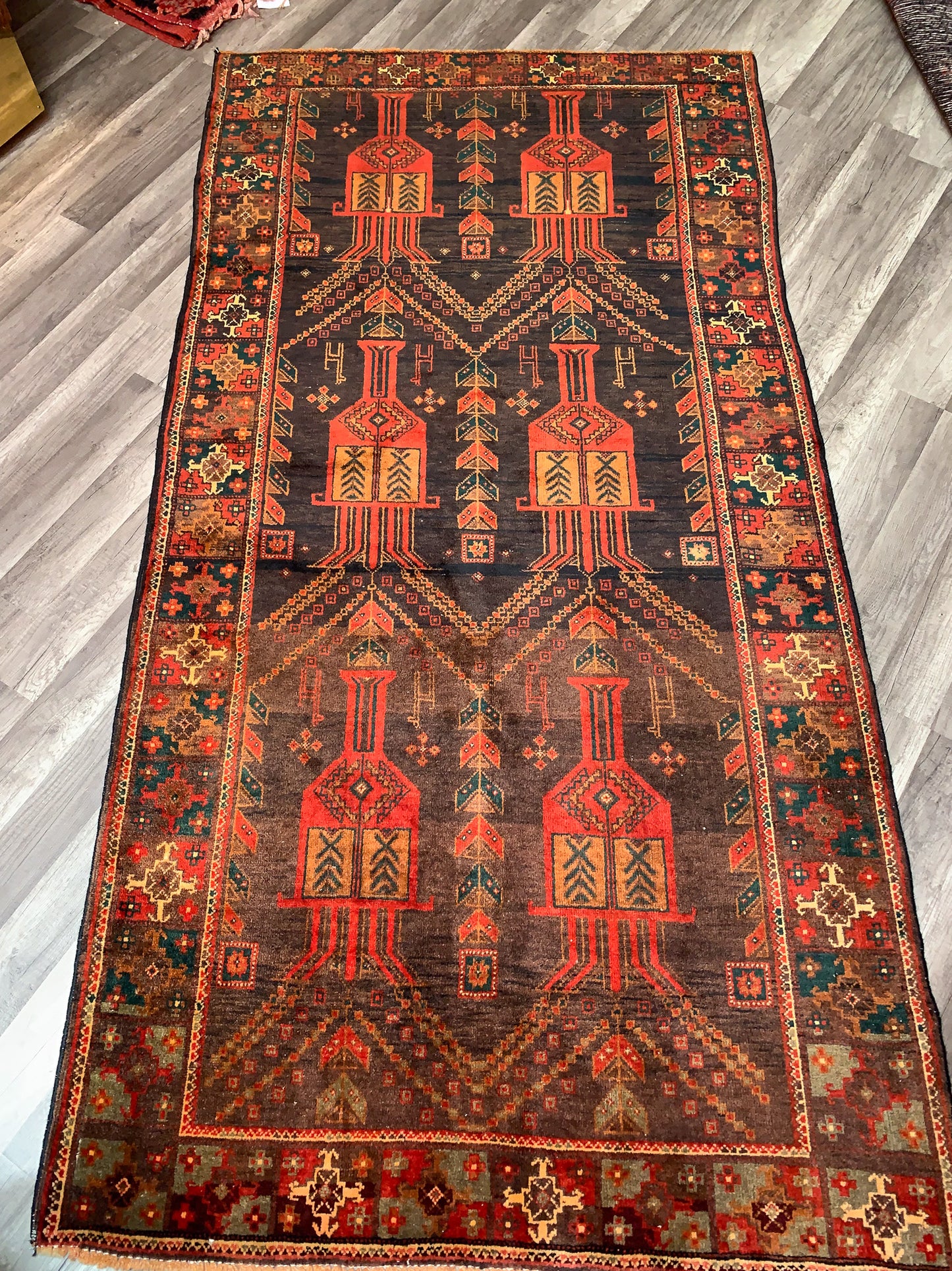 Vintage Persian Area Rug No. A1165 - 4.1' x 7.8'