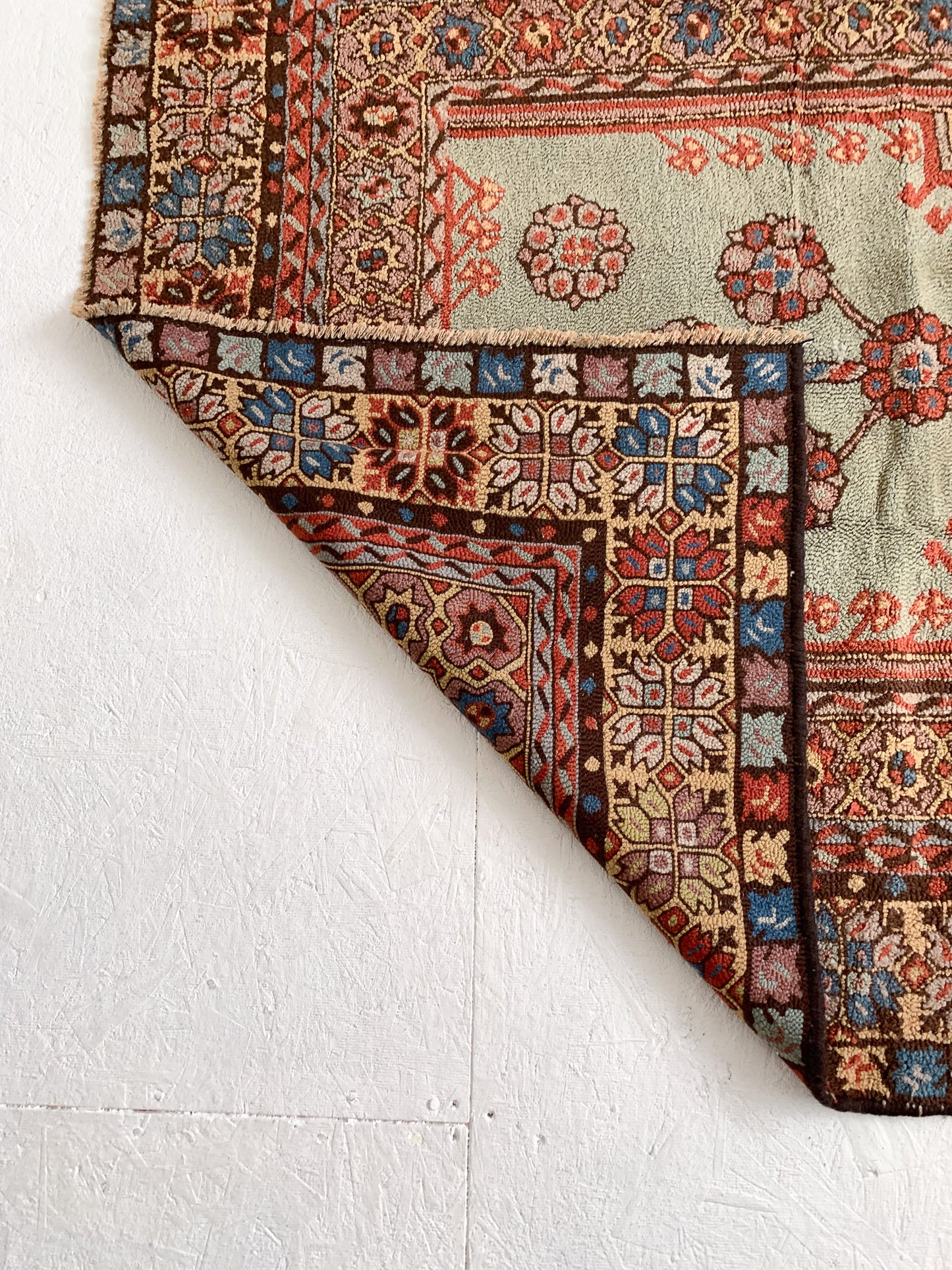 Vintage Turkish Prayer Area Rug - 3.9' x 5.6'