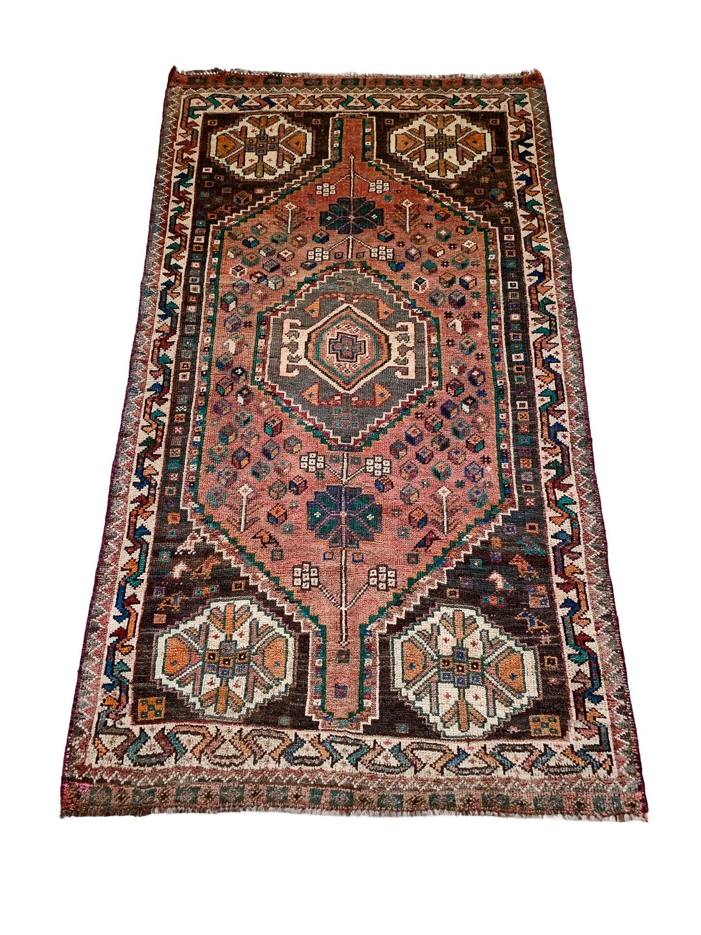 A1121 - 2.8' x 5.0' Vintage Persian Shiraz Area Rug