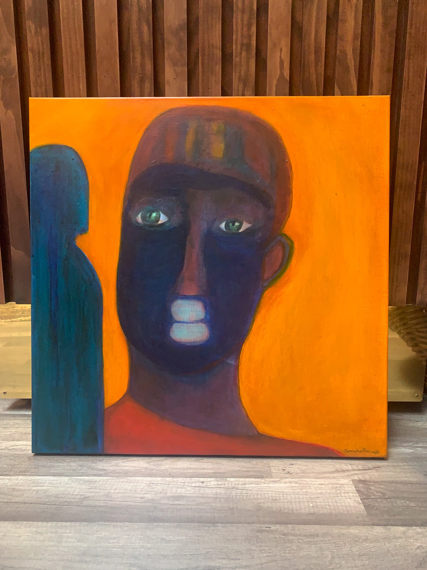 "I Saw the Buddha Today" Original Painted Portrait by Sandra Bocas