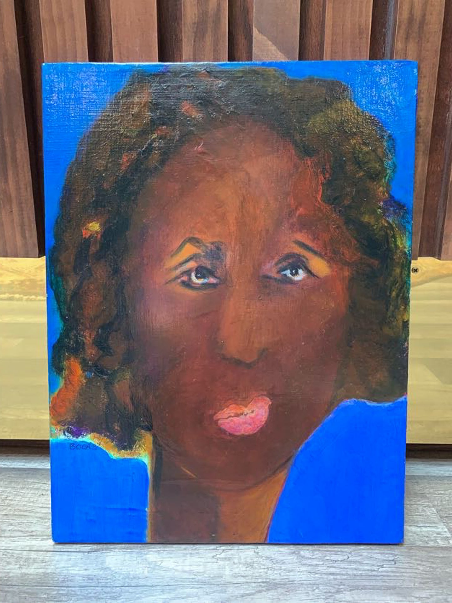 "Kind Face" Original Painted Portrait by Sandra Bocas