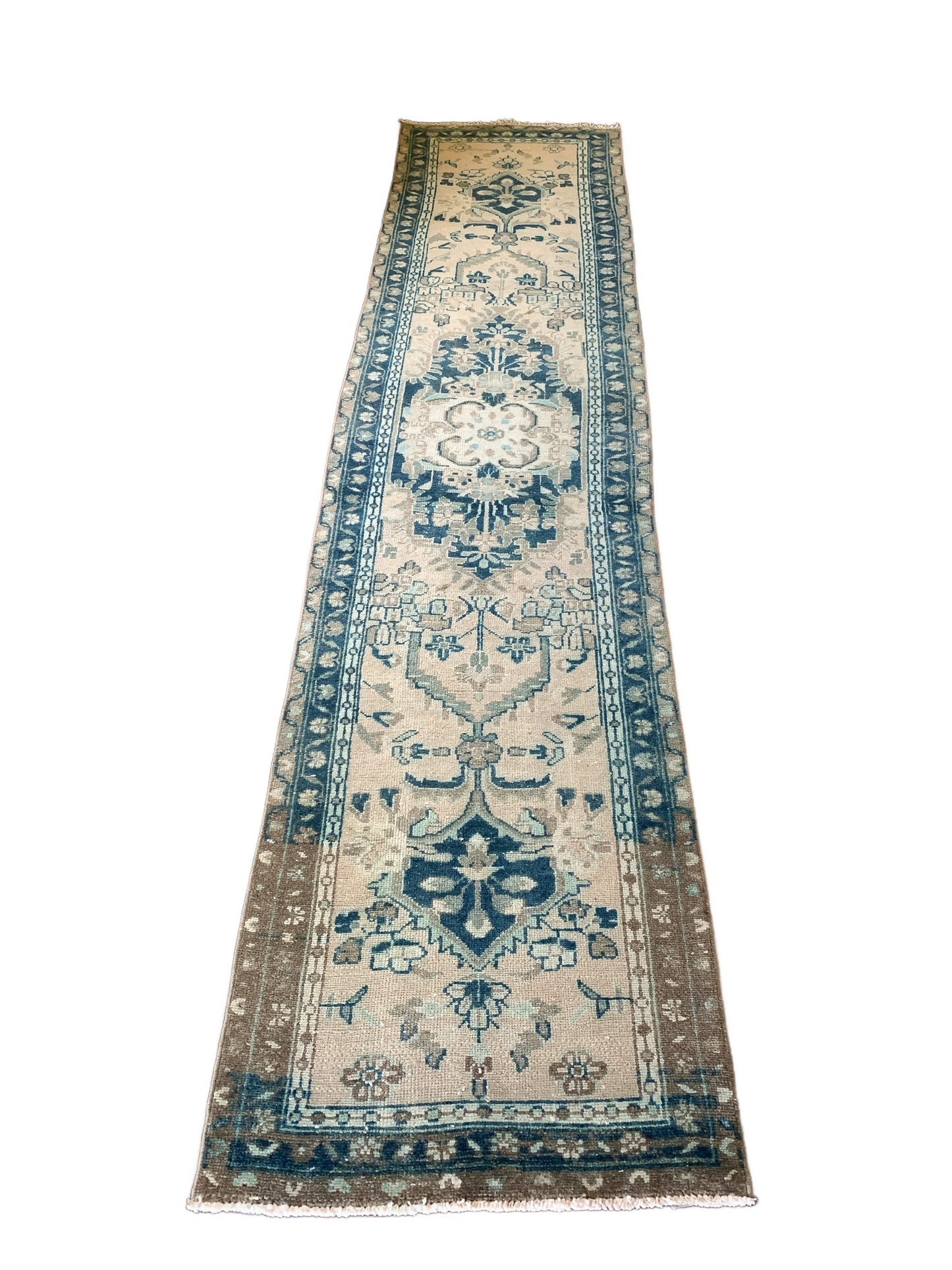 Reserved for Lisa - No. R1132 - 2.4' x 10.1' Vintage Persian Zencan Runner Rug