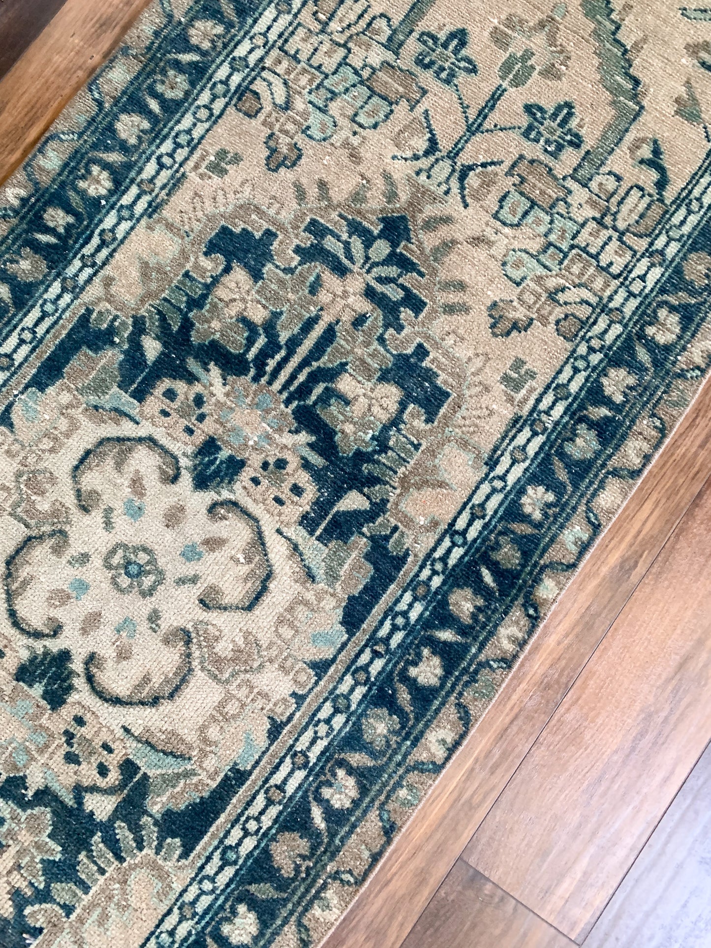 Reserved for Lisa - No. R1132 - 2.4' x 10.1' Vintage Persian Zencan Runner Rug