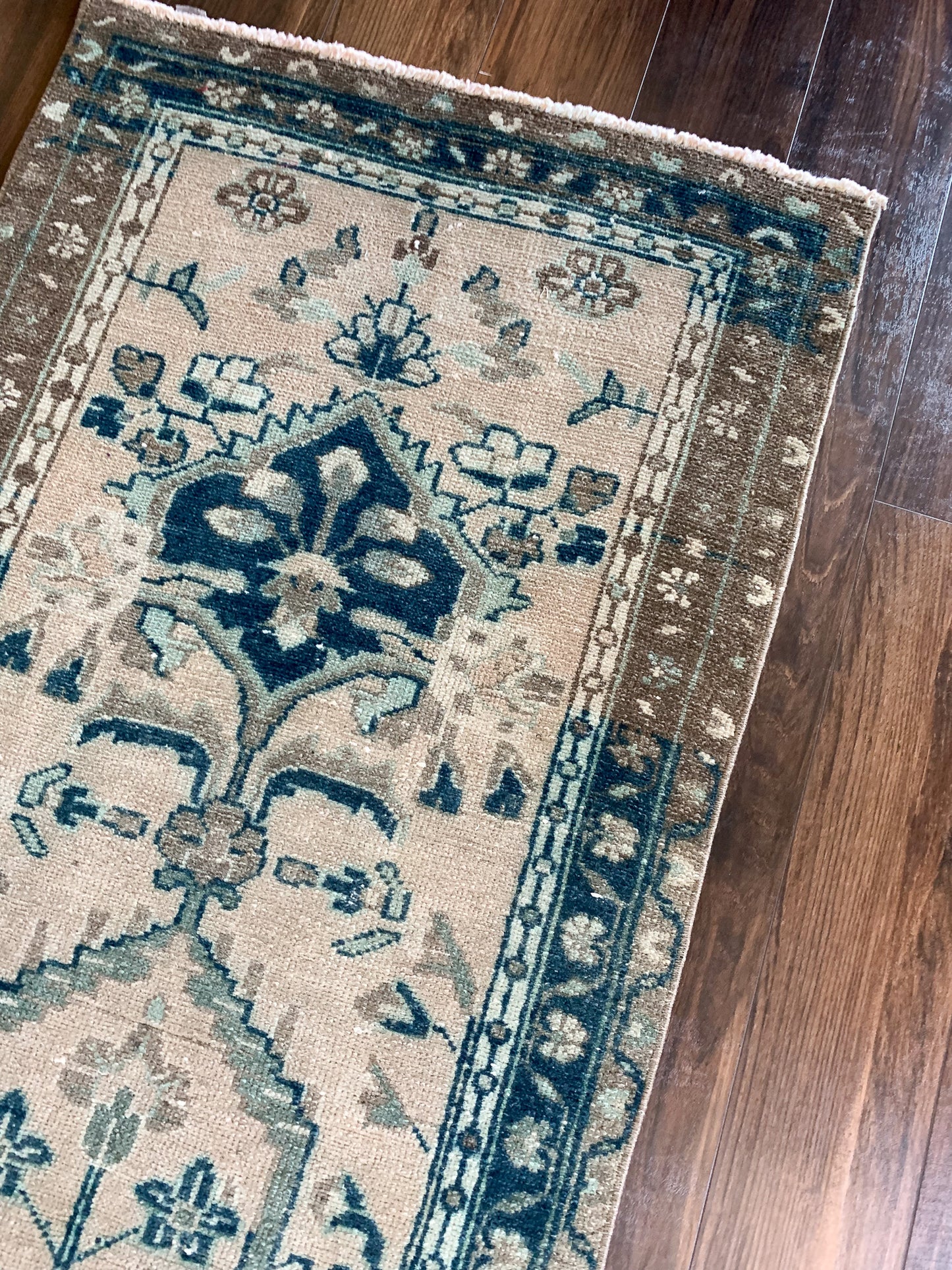 Reserved for Lisa - No. R1132 - 2.4' x 10.1' Vintage Persian Zencan Runner Rug