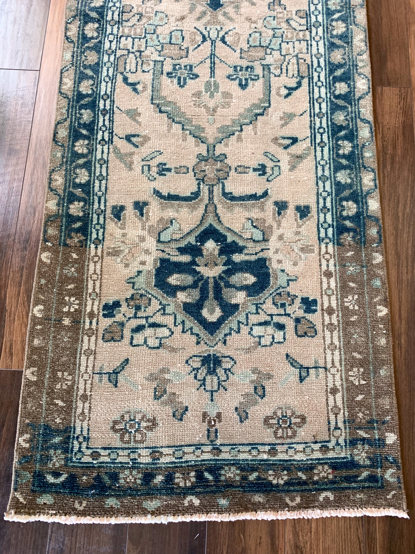 Reserved for Lisa - No. R1132 - 2.4' x 10.1' Vintage Persian Zencan Runner Rug