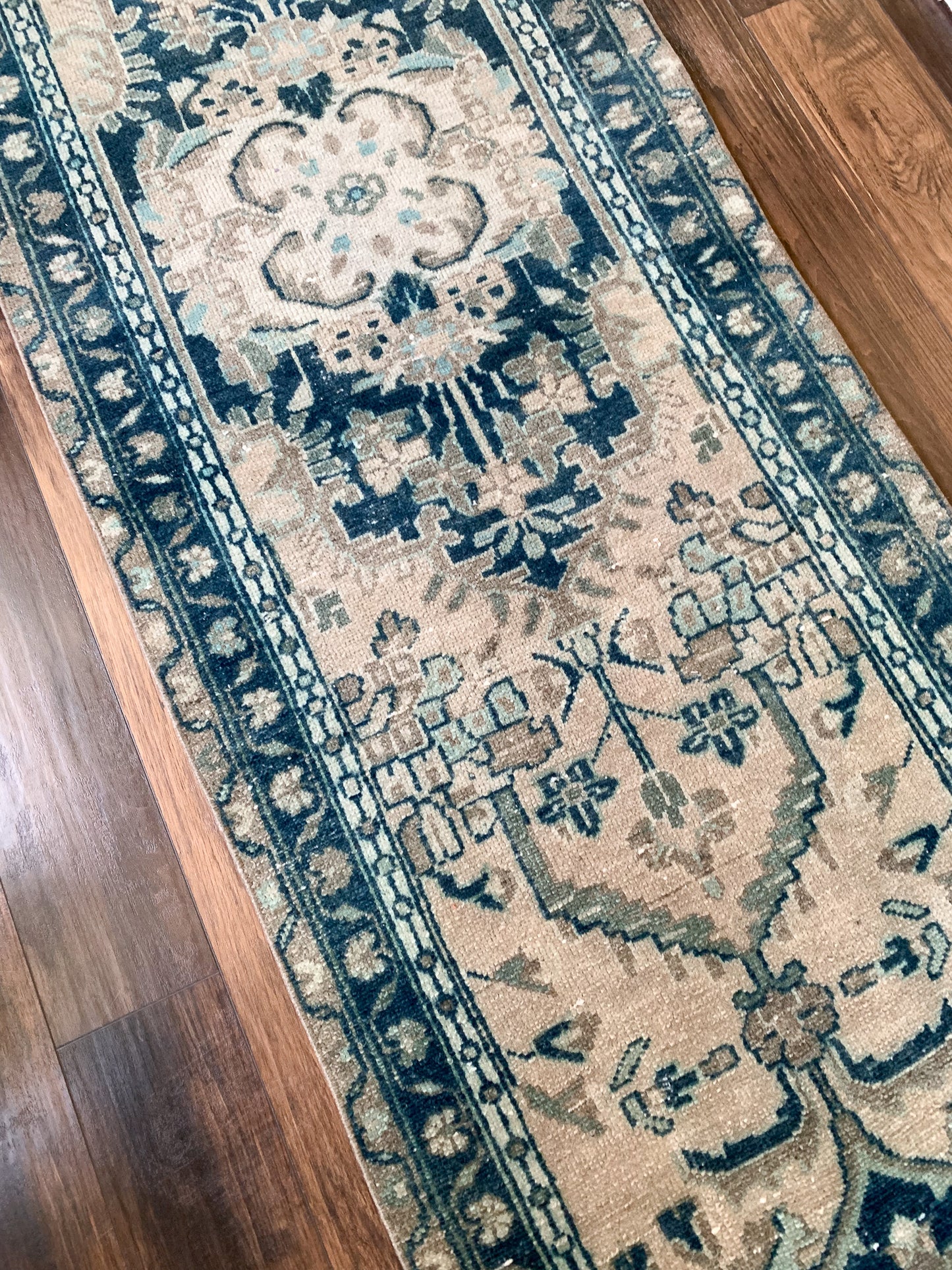 Reserved for Lisa - No. R1132 - 2.4' x 10.1' Vintage Persian Zencan Runner Rug