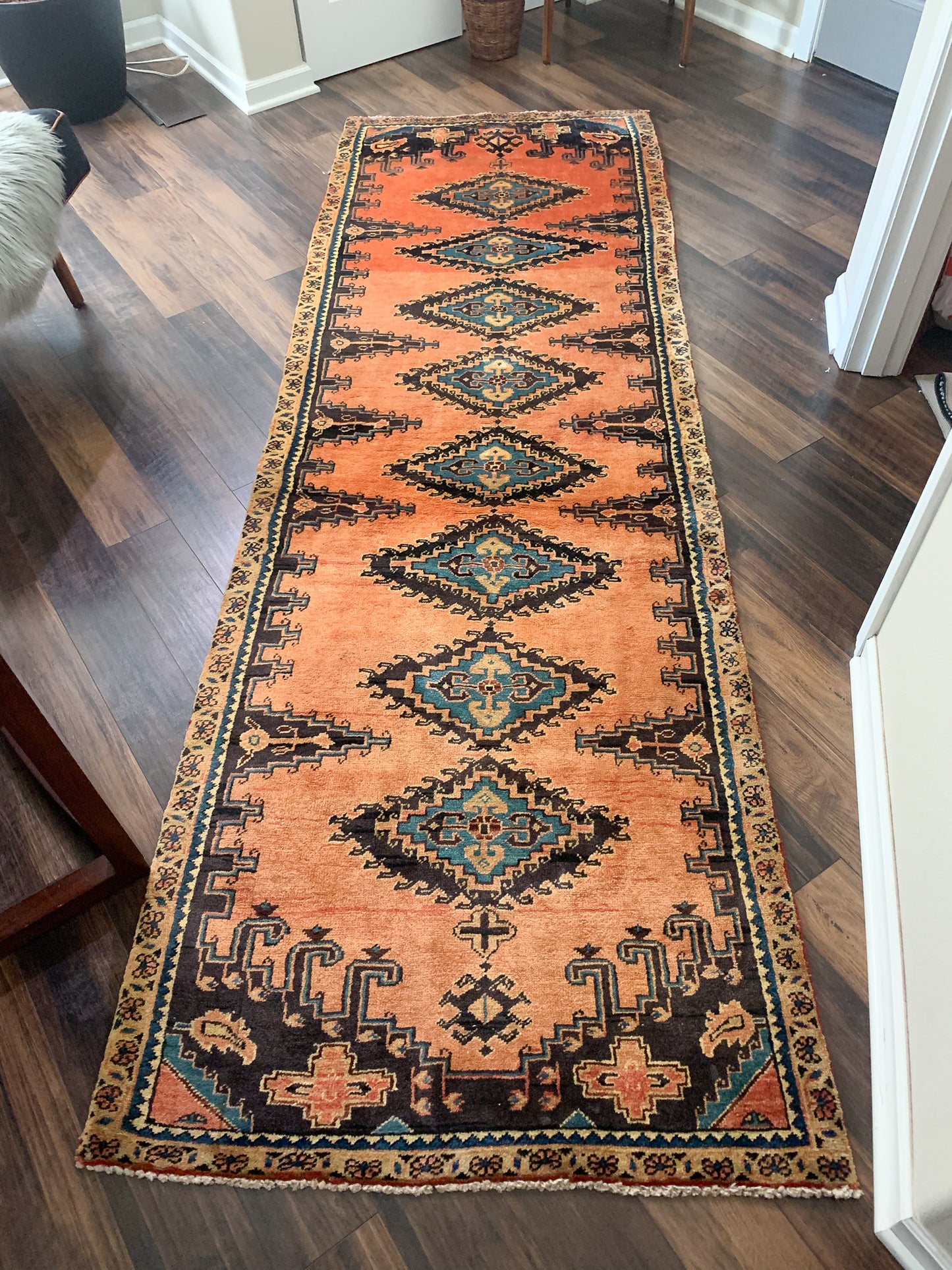 Vintage Persian Runner Rug No. R1177 - 3.3' x 9.7'