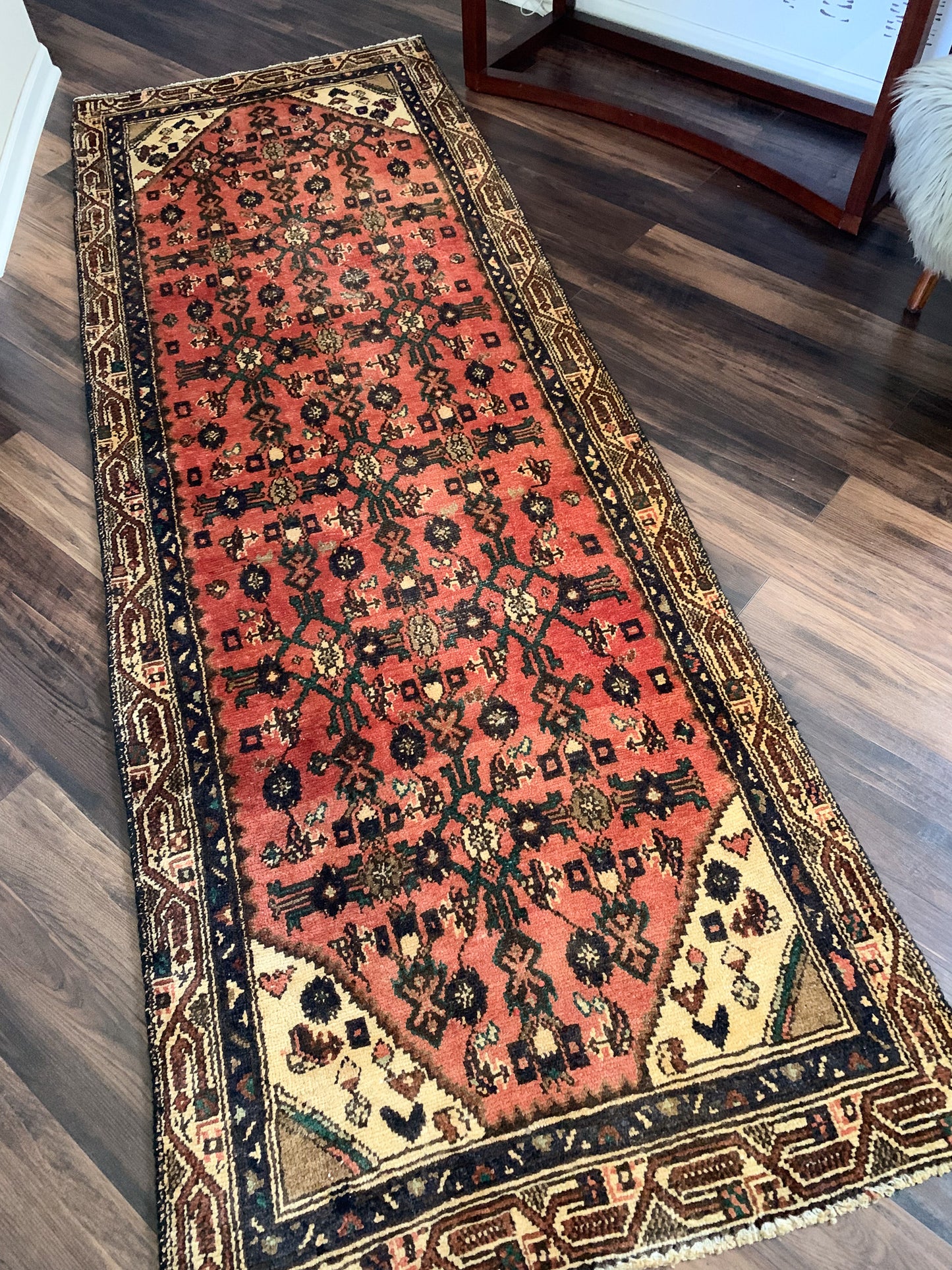 Vintage Persian Runner Rug No. R1179 - 3.2' x 9.0'
