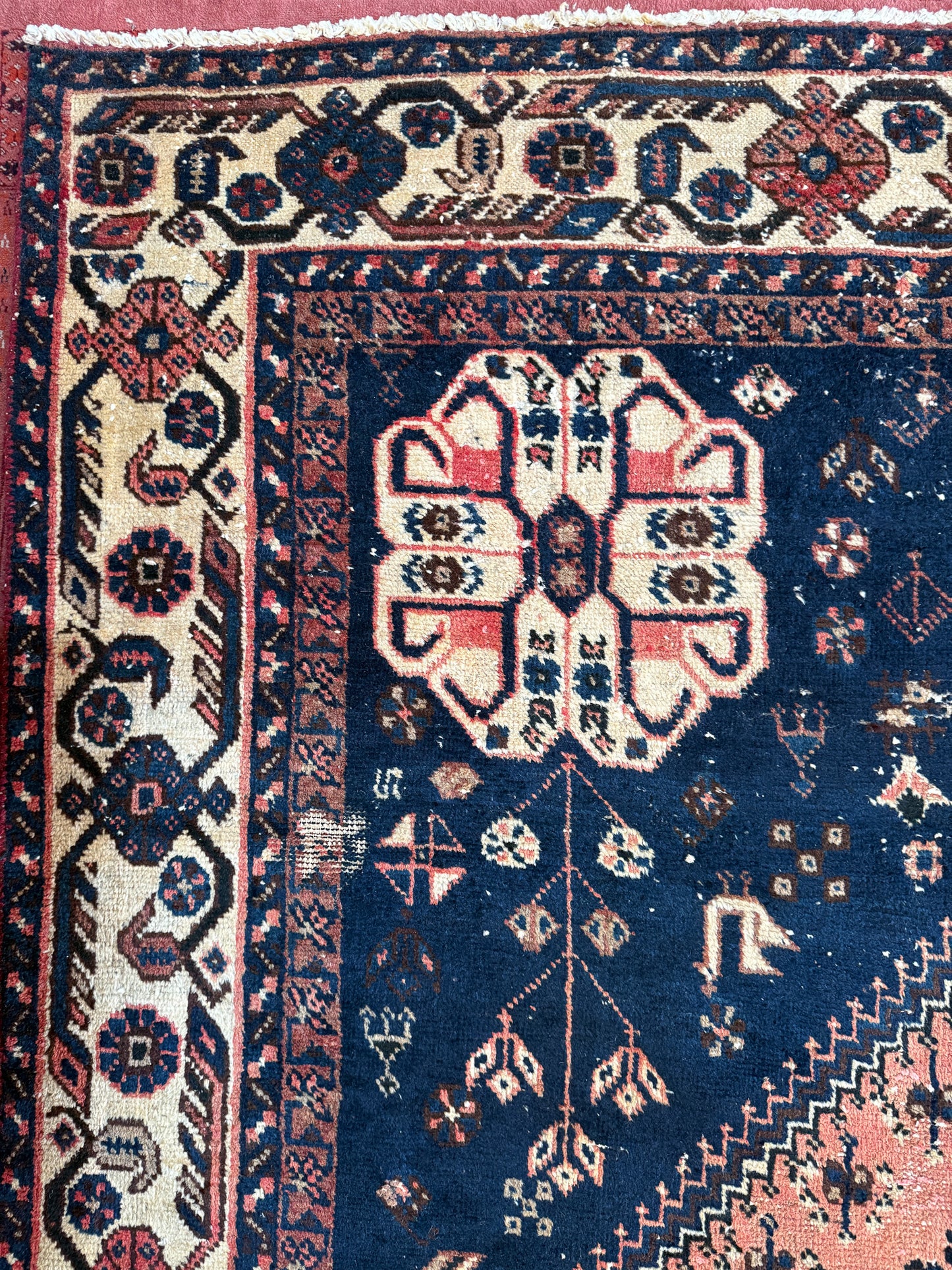 Vintage Persian Area Rug No. A1186 - 6.9' x 11'