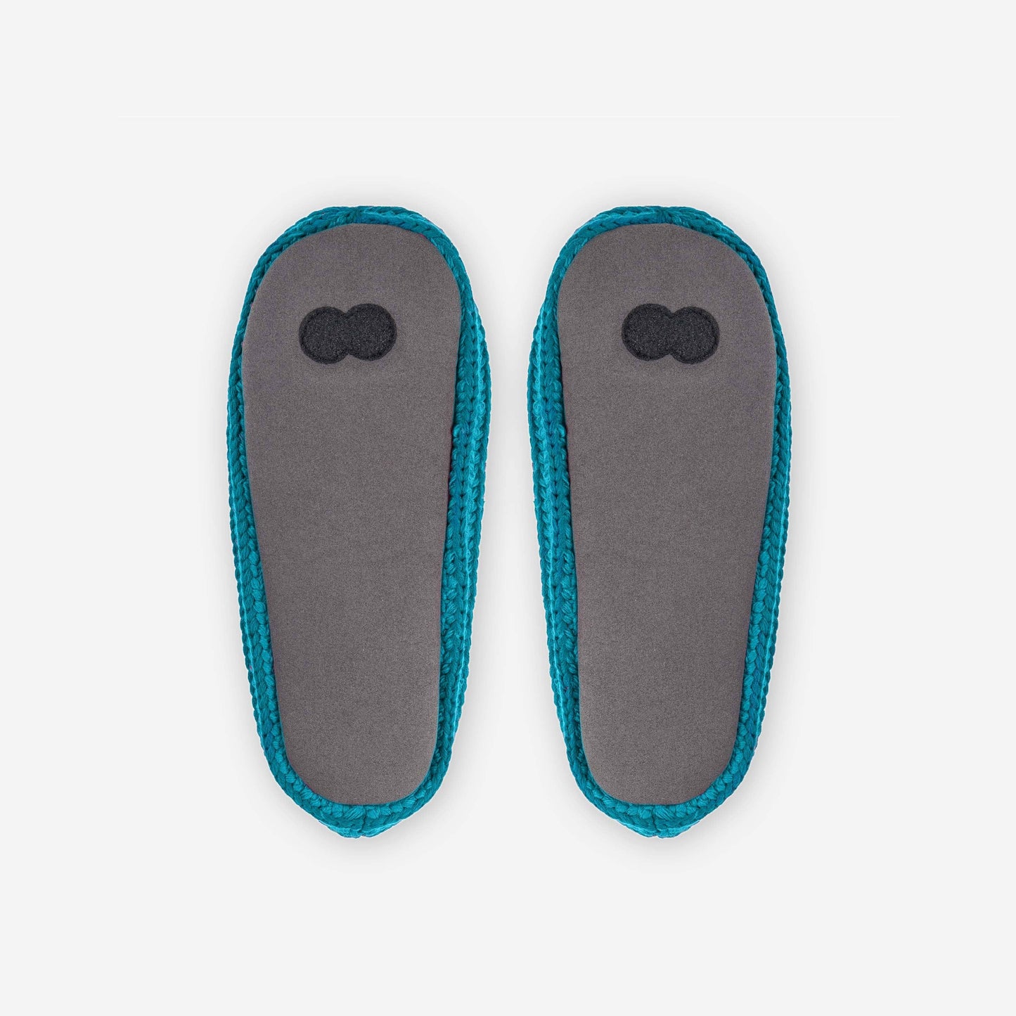 Marble Pom Knit Slippers: Black / S/M - W 6-8