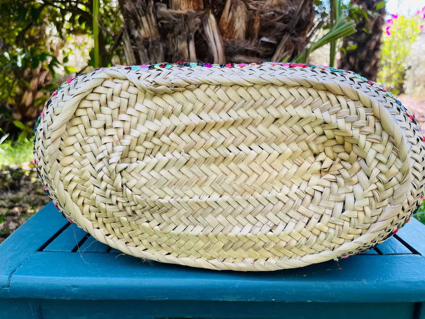 Trendy straw bags , straw beach bag, Leather handle
