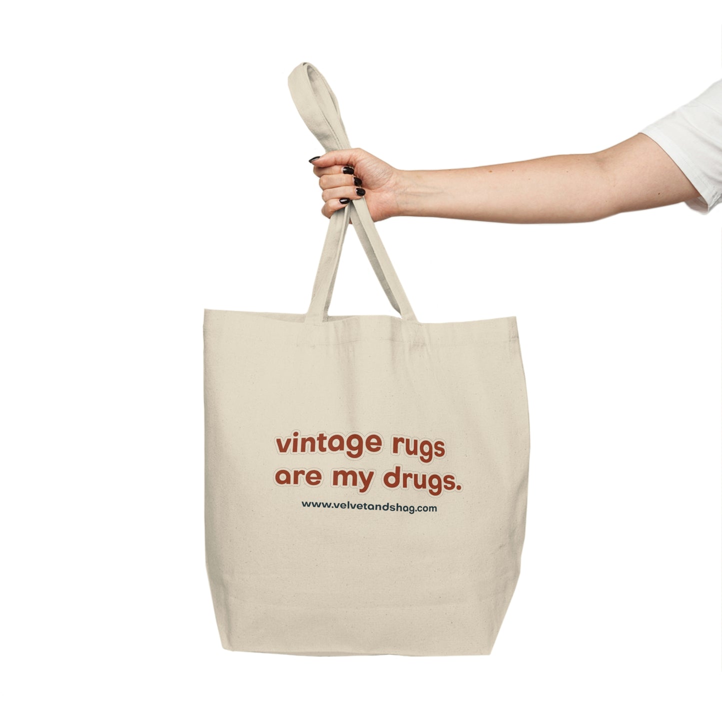 Velvet & Shag Canvas Shopping Tote