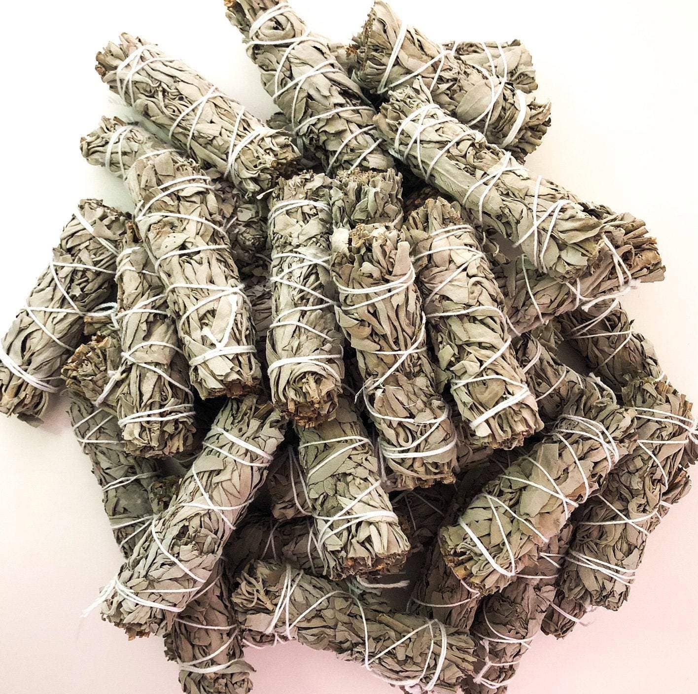 White Sage Smudge Bundles for Smudging, Meditation, Cleansing, Blessing, &Negativity Clearing