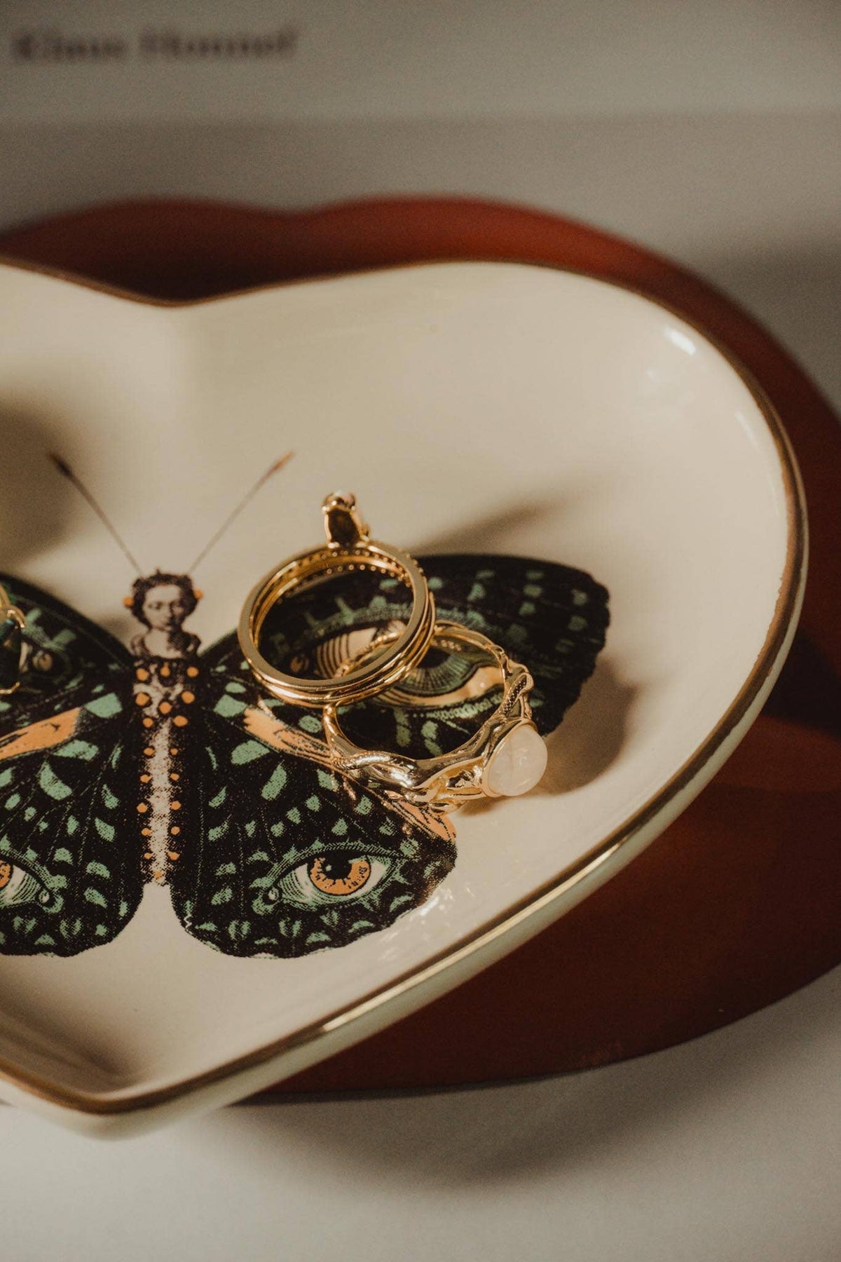 Madame Butterly Ceramic Heart Dish