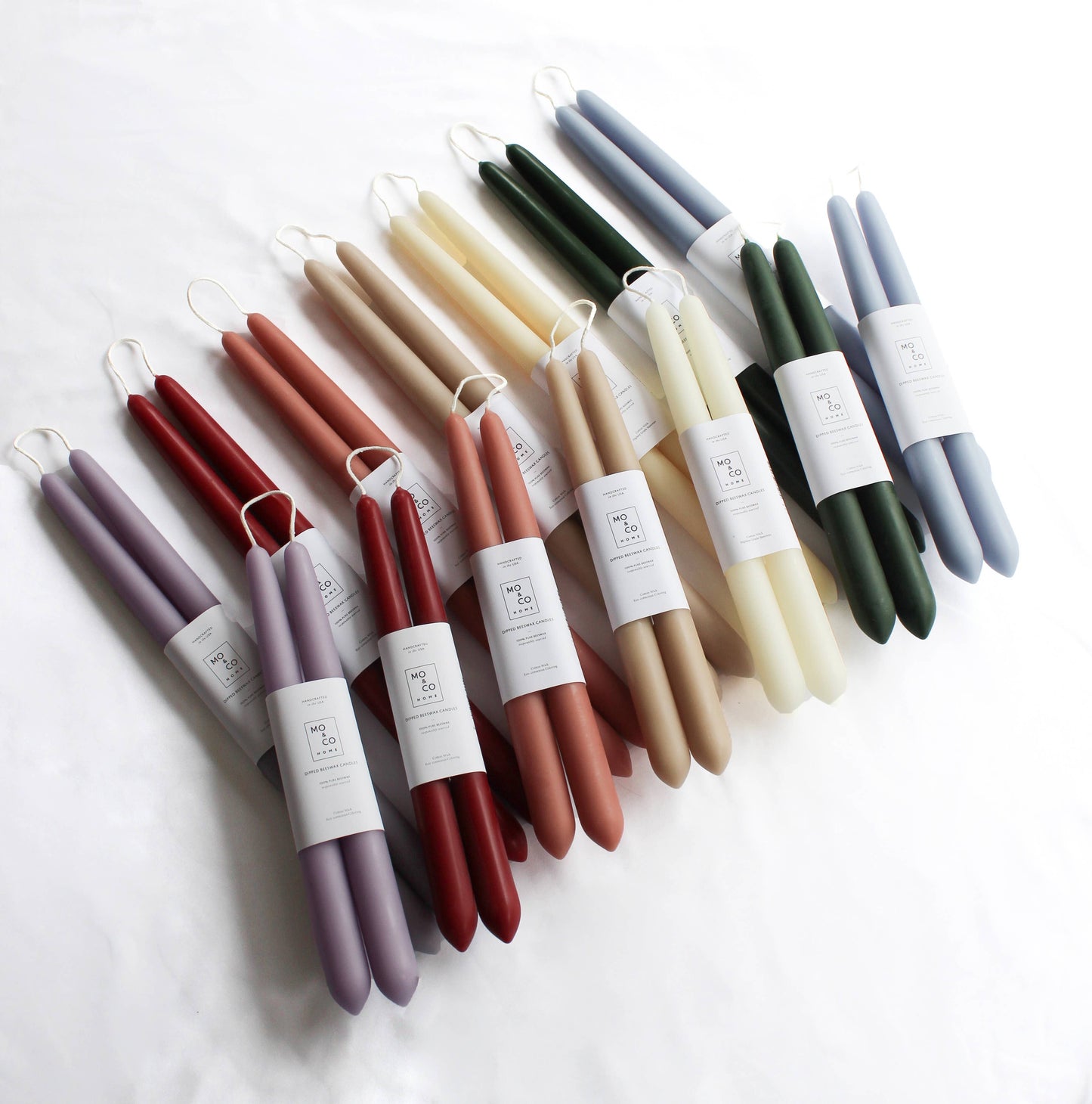 100% Beeswax Dipped Taper Candles | All Natural, Handmade: Burgundy / Standard (10" Long)