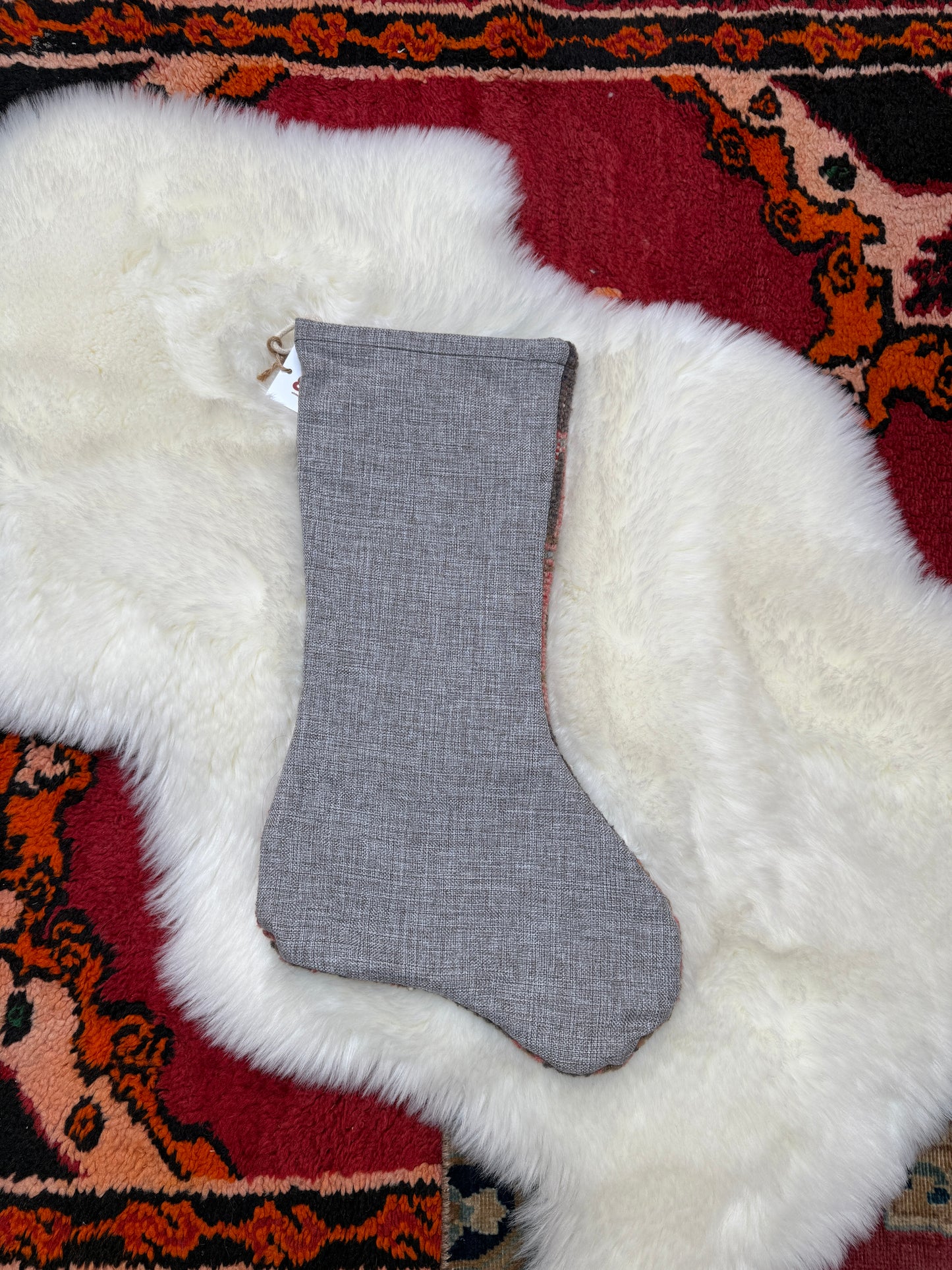 No. S222 - Vintage Turkish Rug Holiday Stocking