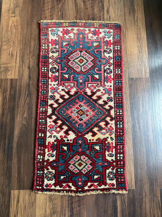 Vintage Persian Karajeh Mini Rug 1.8’x3.5' - No. 726