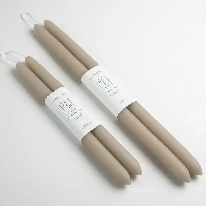 100% Beeswax Dipped Taper Candles | All Natural, Handmade: Burgundy / Standard (10" Long)