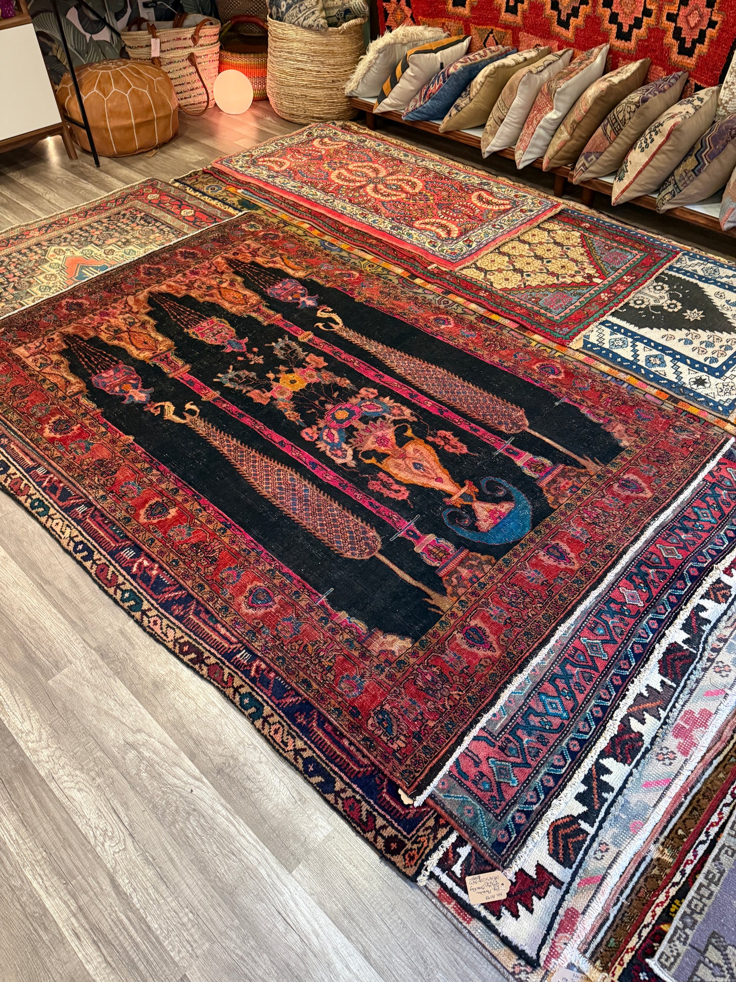 Vintage Persian Sarouk Area Rug No. A1194 -4.2'x6.5'