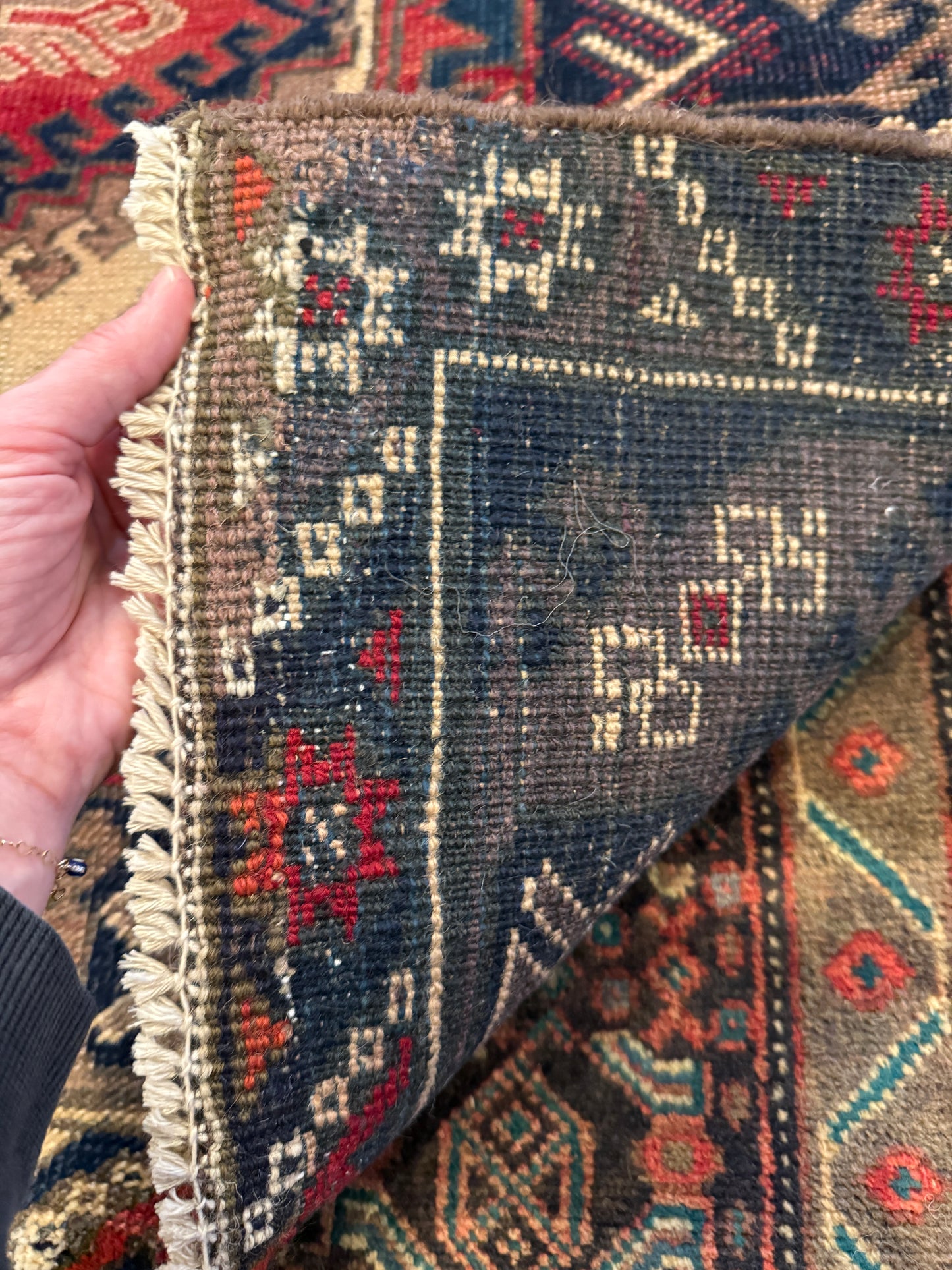 Vintage Turkish Kars Area Rug No. A1196 - 4.2'x5.6'