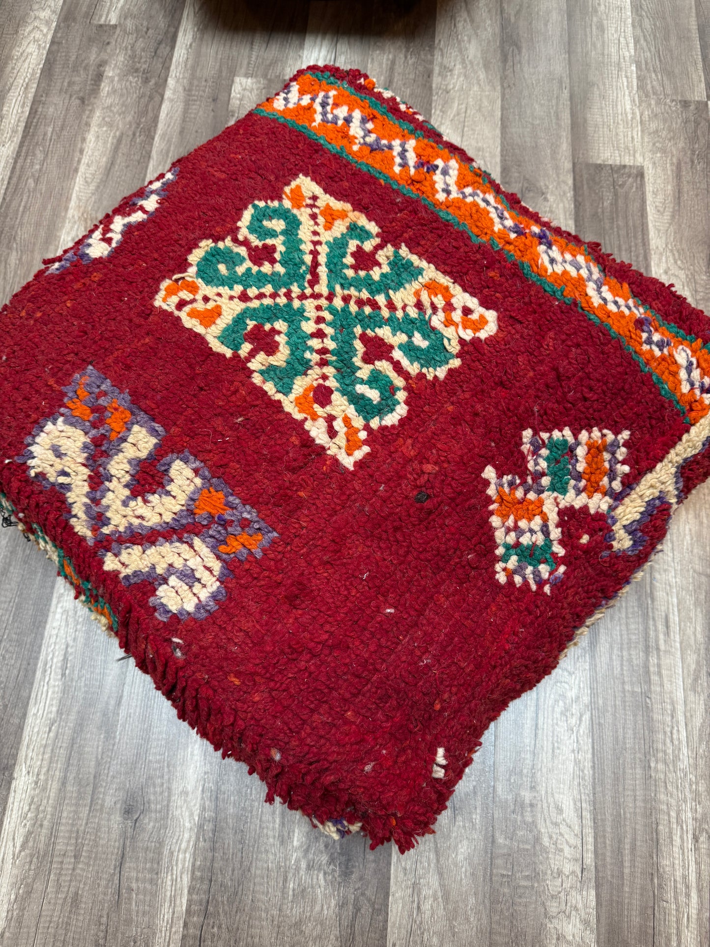 Moroccan Rug Floor Pouf / Pet Bed #364