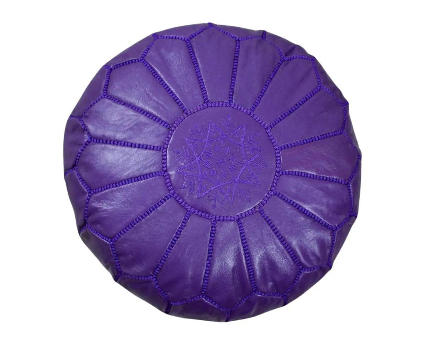 Moroccan Ottoman pouf - Handmade Leather Pouf: Pink