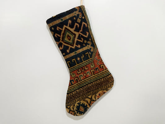 No. S152 - Vintage Turkish Rug Christmas Stocking