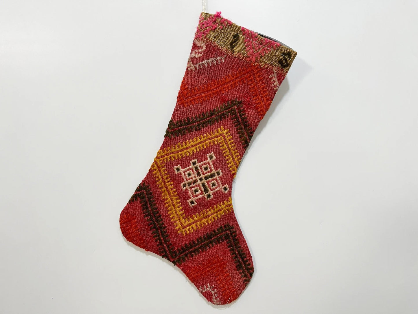 No. S111 - Vintage Turkish Textile Christmas Stocking