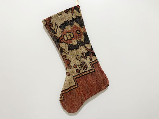 No. S154 - Vintage Turkish Rug Christmas Stocking