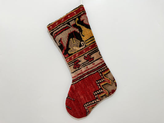 No. S116 - Vintage Turkish Rug Christmas Stocking