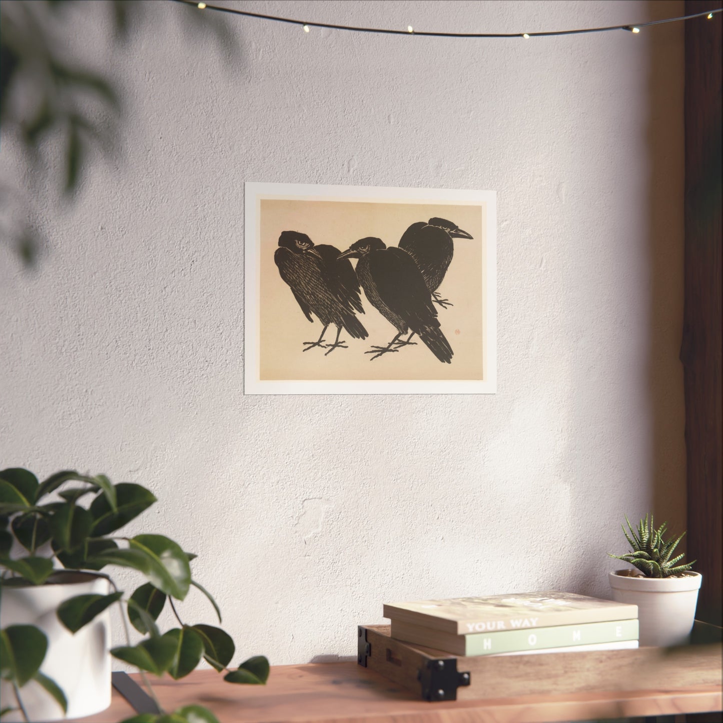 Drie kraaien Crows Giclée Print