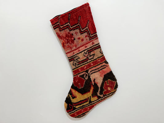 No. S117 - Vintage Turkish Rug Christmas Stocking