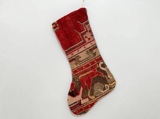 No. S118 - Vintage Turkish Rug Christmas Stocking