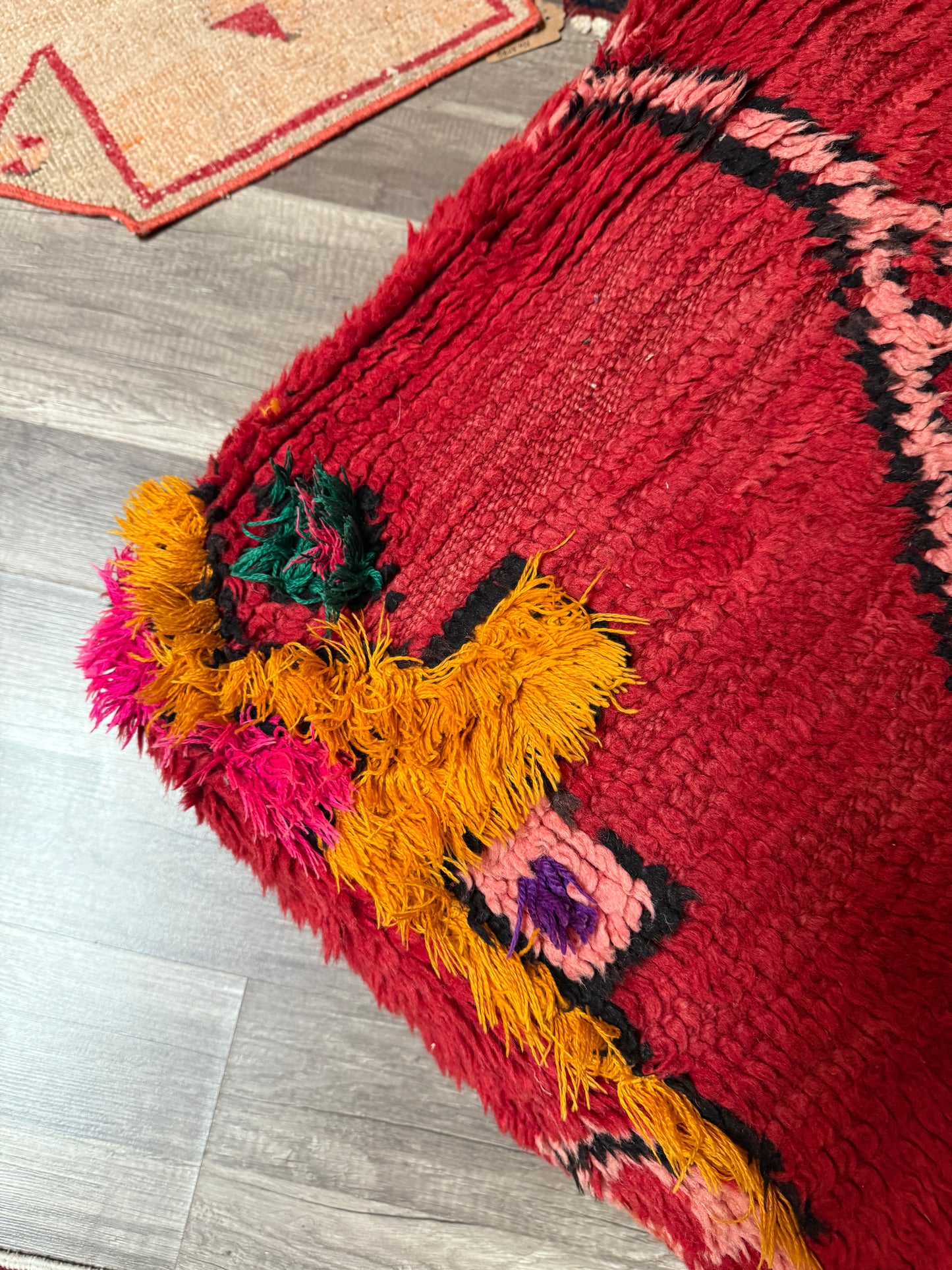 Moroccan Rug Floor Pouf / Pet Bed #368